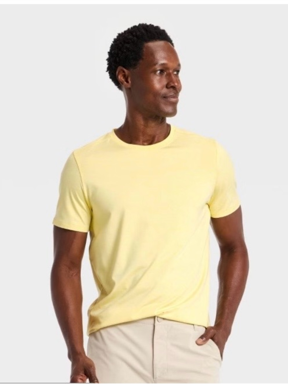 all in motion Men's Crew Neck Tee in Yellow